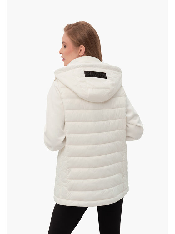 Volcano Volcano Bezrękawnik V-HARMONY Biały Regular Fit