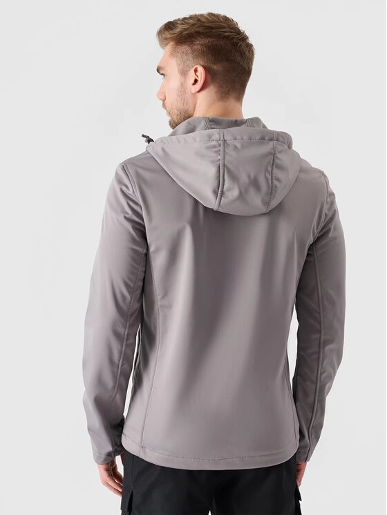 4F 4F Kurtka softshell NOSH4SFM001B-25S Szary Regular Fit