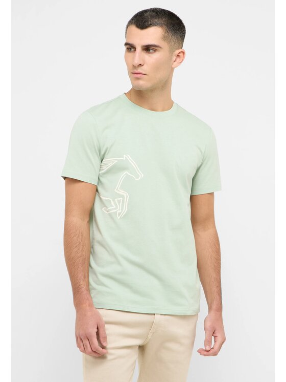 Mustang Mustang T-Shirt Style Austin Zielony Regular Fit