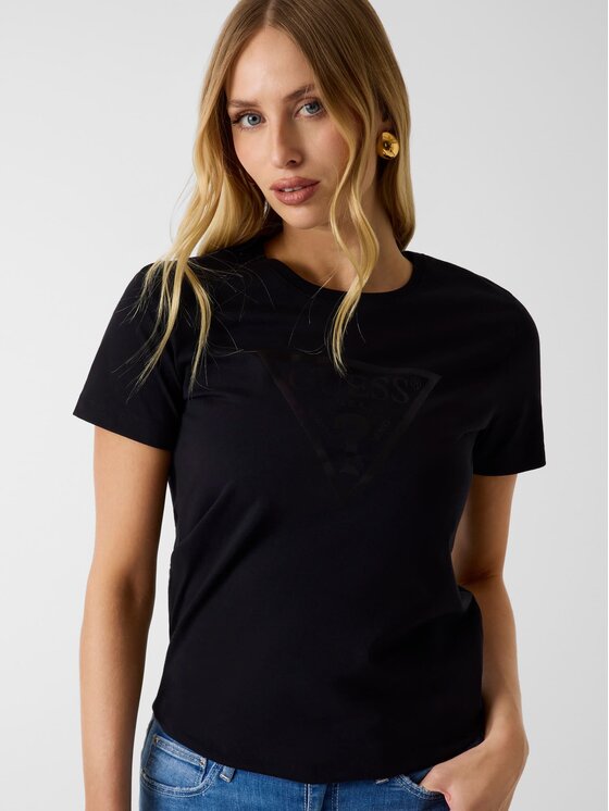 Guess Guess T-Shirt 183155 Černá Classic Fit