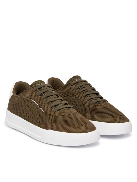Tommy Hilfiger Tommy Hilfiger Sneakersy Th Court Knit FM0FM05823 Zelená