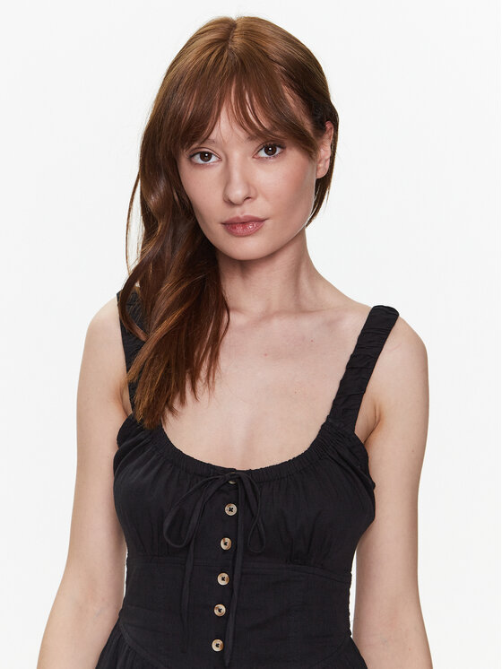 BDG Urban Outfitters BDG Urban Outfitters Letné šaty BDG AZEALIA MINI 76476605 Čierna Basic Fit