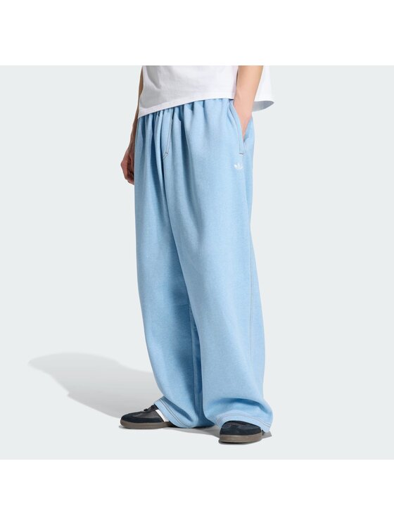 adidas adidas Spodnie materiałowe 165137 Niebieski jasny Oversize
