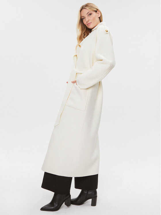 Elisabetta Franchi Elisabetta Franchi Villane mantel CP-45D-36E2-V840 Ekrüüvärv Regular Fit