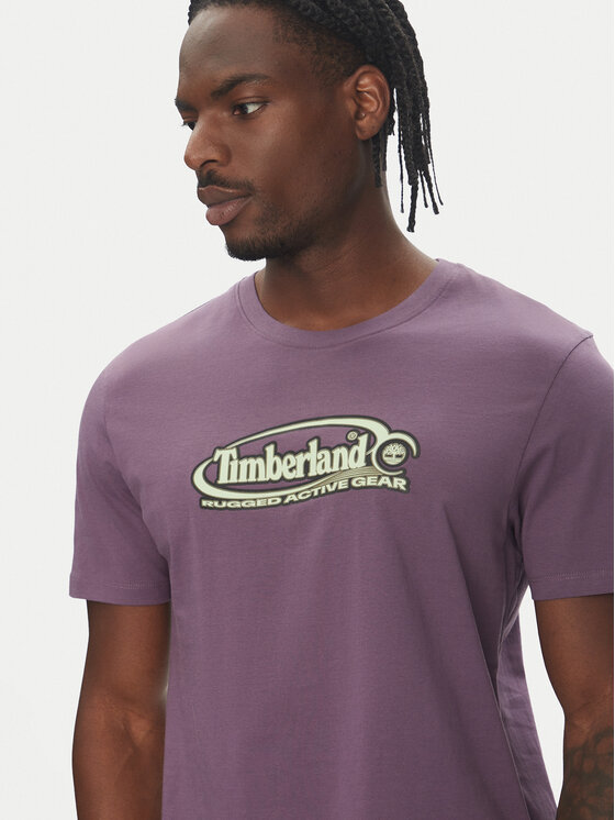 Timberland Timberland Póló TB0A6DJY Lila Regular Fit