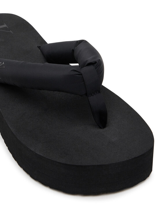 Calvin Klein Jeans Calvin Klein Jeans Šlepetės per pirštą Beach Sandal Flatform Ttxr Satin YW0YW01723 Juoda