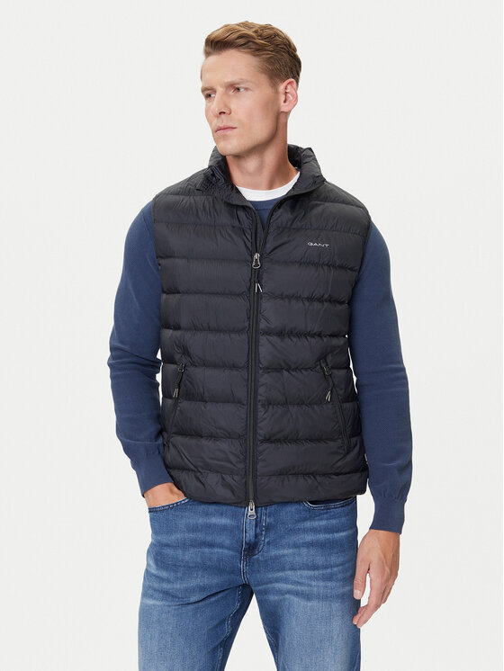Gant Gant Γιλέκο 7006527 Μαύρο Regular Fit