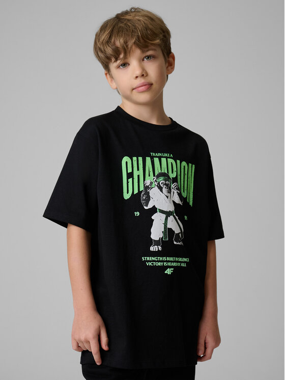 4F 4F T-Shirt casual Czarny Loose Fit