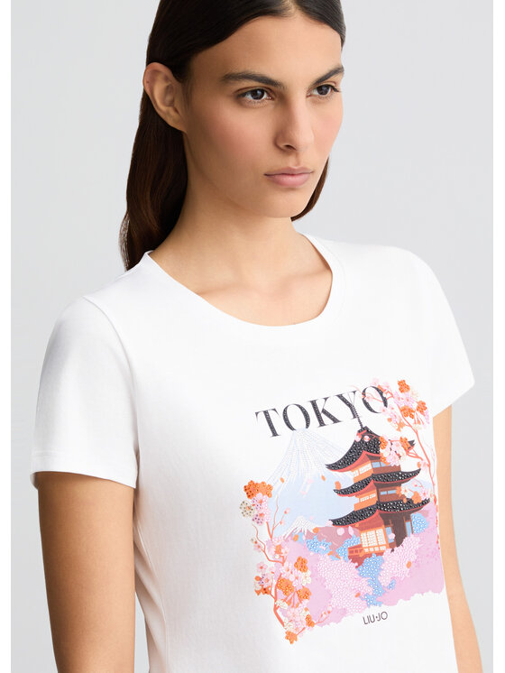 Liu Jo Liu Jo T-Shirt WA5239JS923M9567 Biały Regular Fit