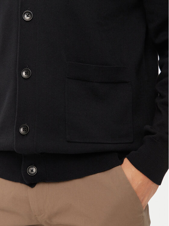 Gant Gant Strickjacke 8030556 Schwarz Regular Fit