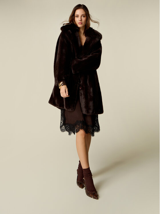 Oltre Oltre Cappotto invernale 0083J100165N032 Marrone Over Fit