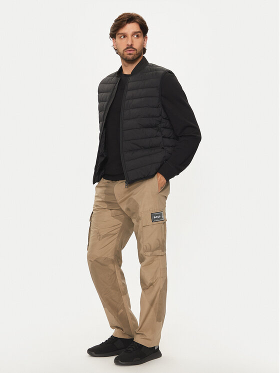 BOSS Boss Hlače Sapp NFL 50525922 Bež Relaxed Fit