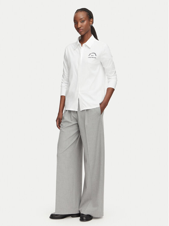 KARL LAGERFELD KARL LAGERFELD Särk B3W11025 Valge Regular Fit