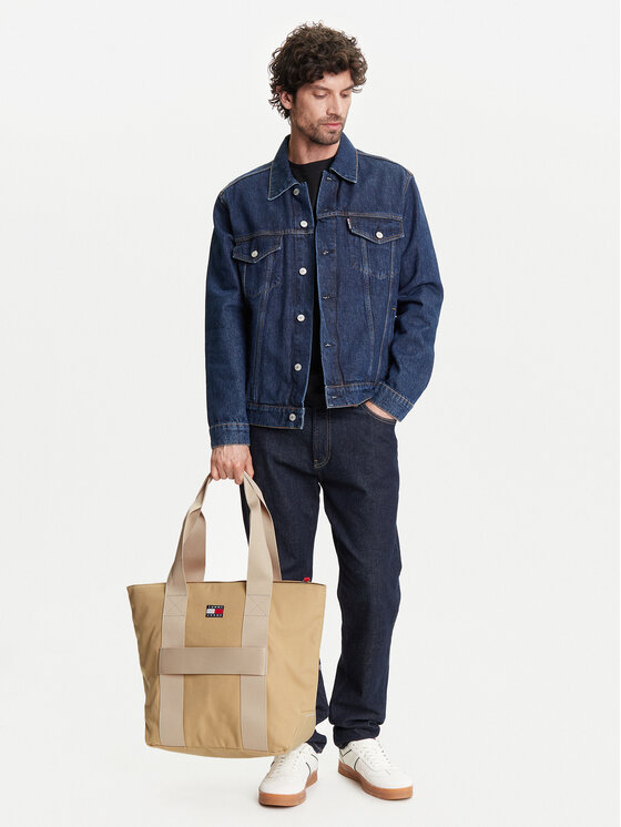 Tommy Jeans Geantă Retro Cool Tote AM0AM13278 Bej