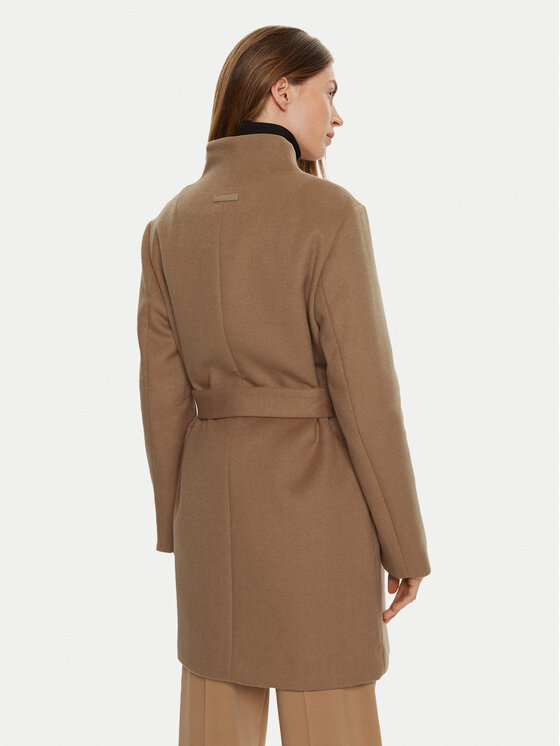 Calvin Klein Calvin Klein Cappotto di lana K20K207700 Beige Regular Fit