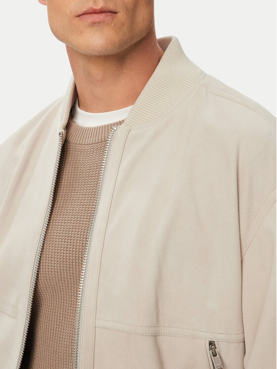 BOSS BOSS Giacca di pelle Jonorve 50562519 Beige Regular Fit