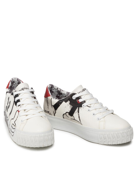 Desigual Desigual Sneakersy Street Mickey 22SSKP24 Biały