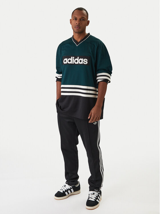 adidas adidas Longsleeve JV8467 Zielony Loose Fit