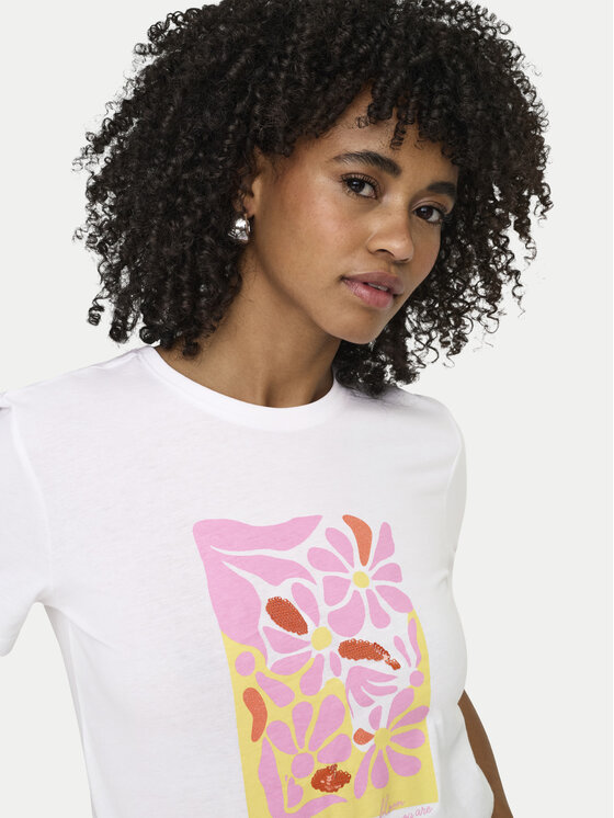 ONLY ONLY Majica Kita 15367568 Bela Regular Fit