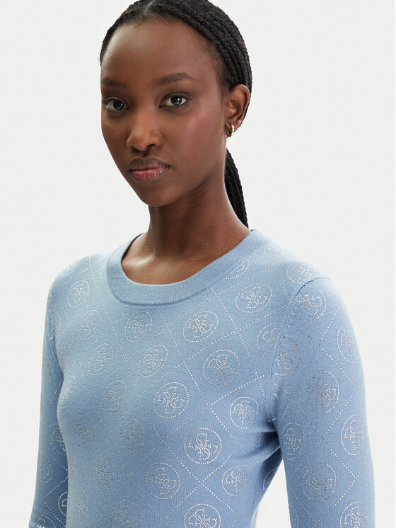 Guess Guess Pullover W6RR66 Z3JD2 Himmelblau Regular Fit