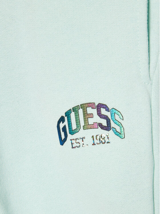 Guess Guess Donji dio trenerke K3RQ11 KA6R0 Zelena Regular Fit