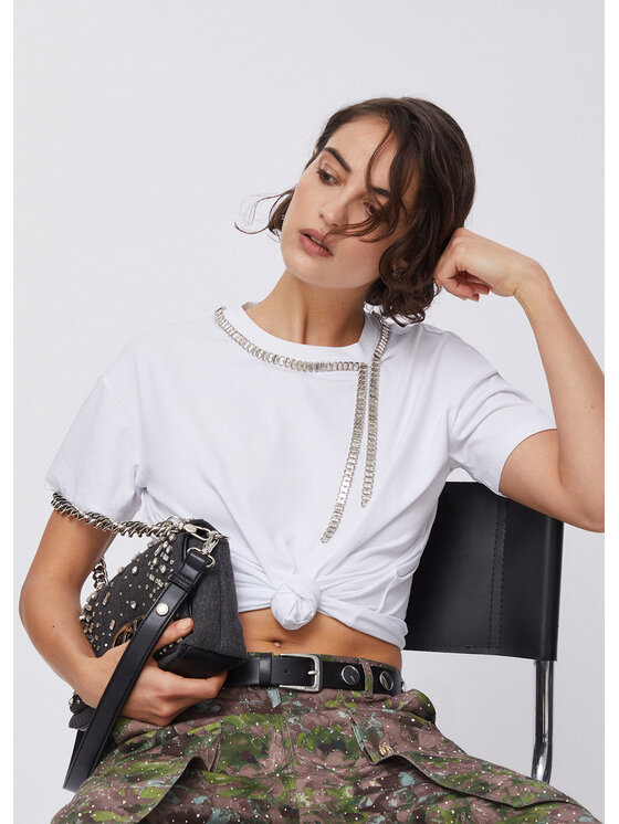 Liu Jo Liu Jo T-Shirt CA6167JS08811111 Biały Loose Fit