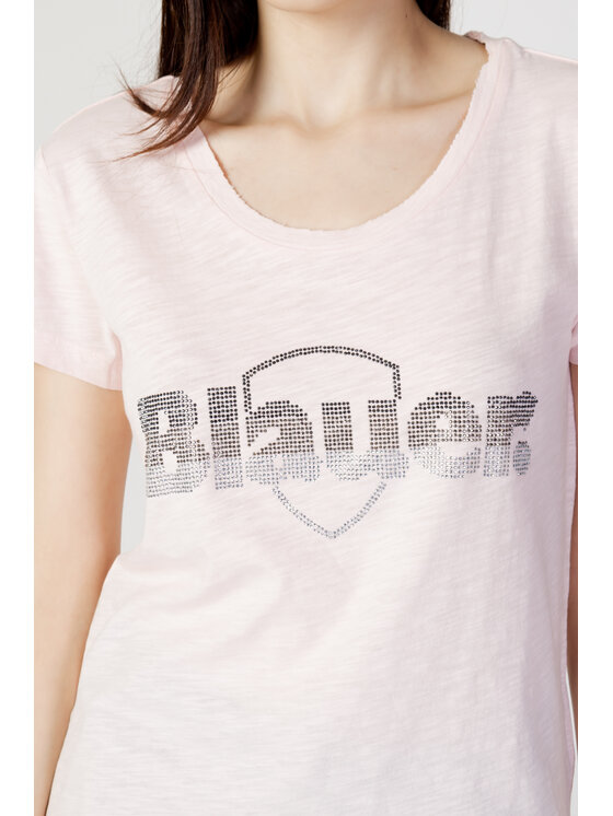 Blauer Blauer T-Shirt LOGO PAILLETTES Ροζ Shirt Fit