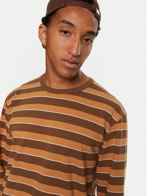 Vans Vans Pikkade varrukatega T-särk Awbrey II VN0A4RRQ Pruun Regular Fit