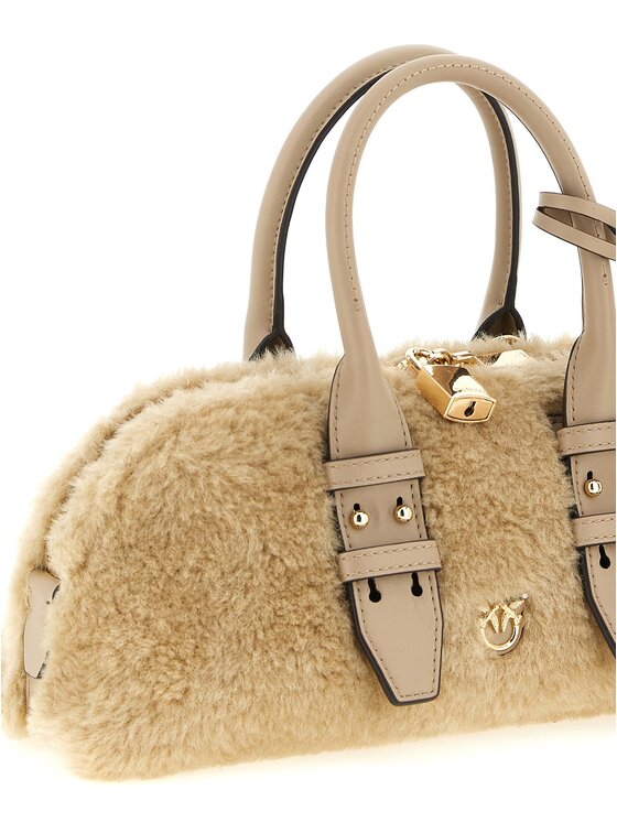 PINKO PINKO Torebka Gray Polyester Hand Beżowy