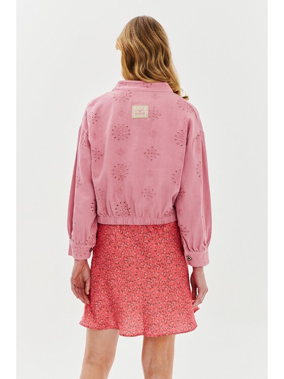 NAOKO NAOKO Prechodná bunda Cotton Candy Ružová Regular Fit