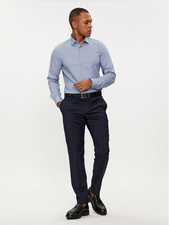 Calvin Klein Calvin Klein Koszula K10K112305 Niebieski Slim Fit