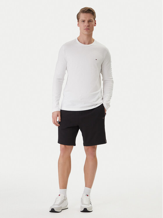 Tommy Hilfiger Tommy Hilfiger Longsleeve krekls Logo MW0MW09096 Balts Regular Fit