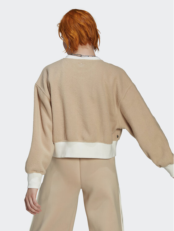 adidas adidas Fleecejacke HM1607 Beige Regular Fit