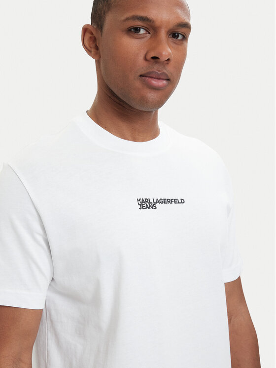 Karl Lagerfeld Jeans Karl Lagerfeld Jeans T-shirt B2M17090 Bianco Relaxed Fit
