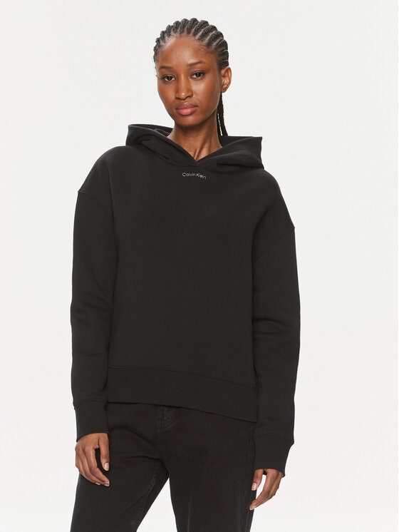 Calvin Klein Mikina Metallic Micro Logo K20K206960 Čierna Relaxed Fit