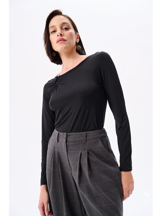 blue shadow blue shadow Bluzka Passi Czarny Regular Fit