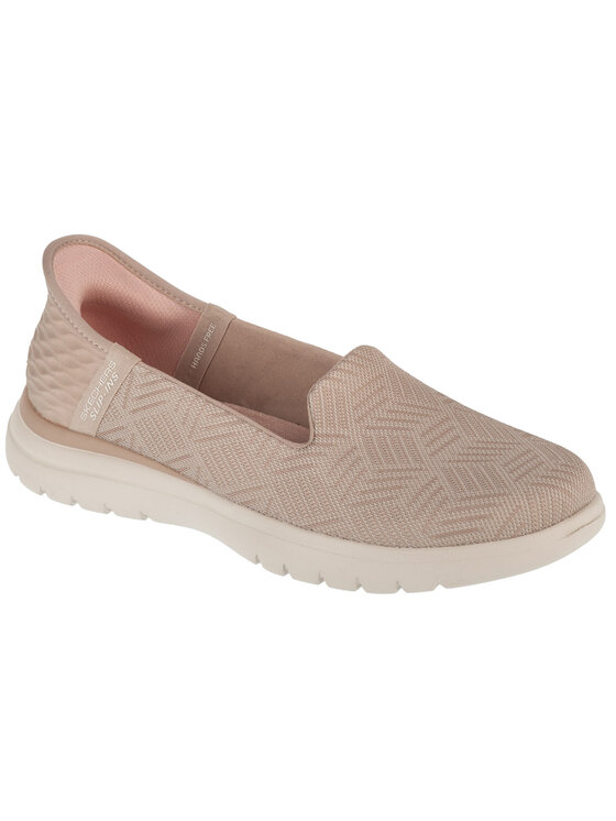 Półbuty Skechers, Rozmiar 37, Beżowe, Skechers Slip-Ins On The Go Flex - Clover