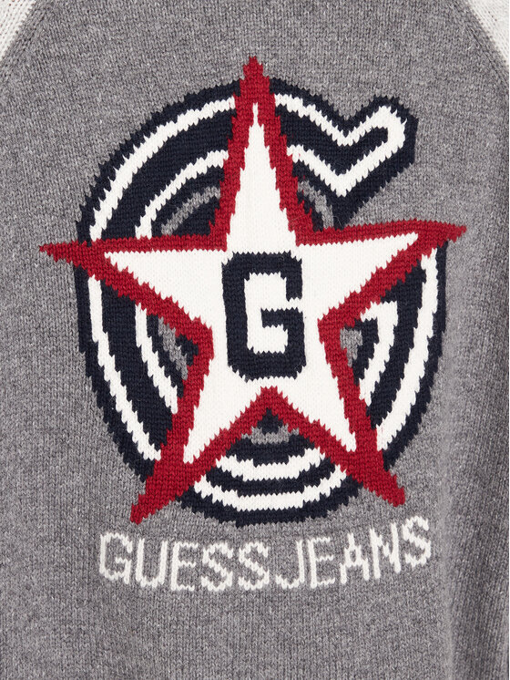 Guess Jeans Guess Jeans Кардиган W5BR12 Z0561 Сив Relaxed Fit