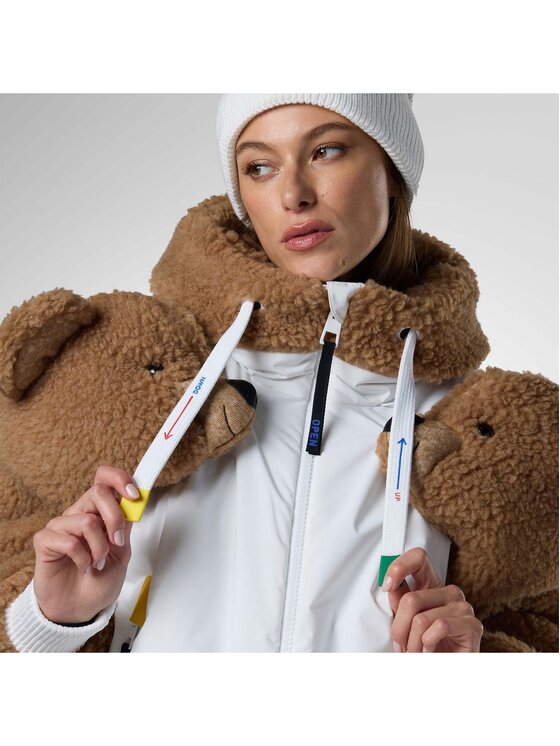 Rossignol Rossignol Kurtka narciarska W Jcc Teddy Hoodie Jacket Biały Regular Fit