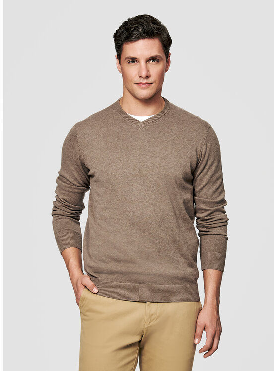 Pako Lorente Pako Lorente Sweter P26SN-2X-003 Beżowy Classic Fit