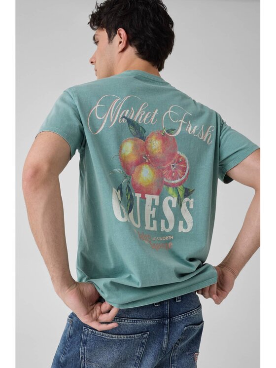 Guess Guess T-Shirt 183566 Zelená Classic Fit