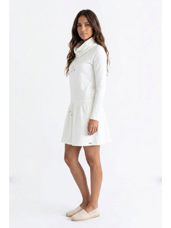 FIGL FIGL Φόρεμα καθημερινό M1378 Κρεμ Straight Fit