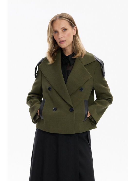 Deni Cler Milano Deni Cler Milano Kurtka przejściowa W-DC-9053-F5-B1-49-1 Zielony Regular Fit