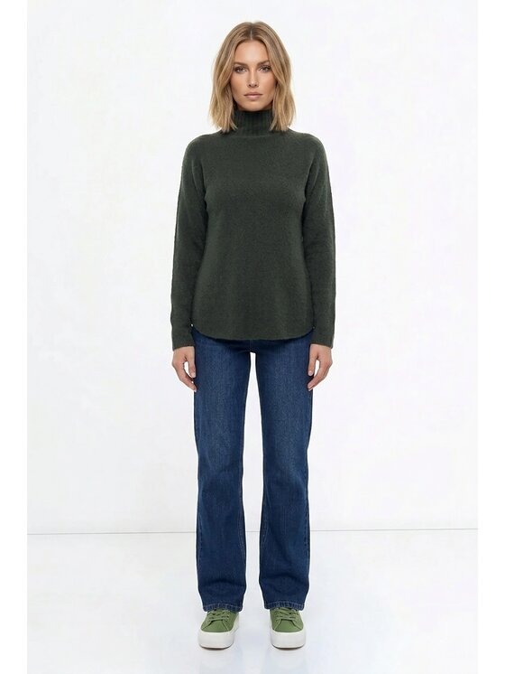 FIGL FIGL Svetr M1290 Zelená Regular Fit