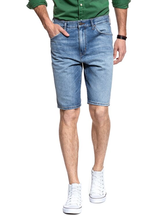 Wrangler Wrangler Szorty jeansowe DENIM SHORT Niebieski Regular Fit