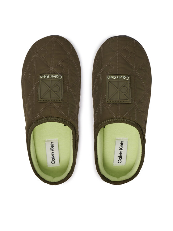 Calvin Klein Calvin Klein Παντόφλες Σπιτιού Home Slipper Quilted Rip Emblem HM0HM02280 Χακί
