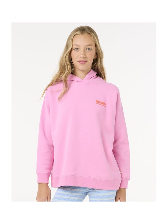 Rip Curl Rip Curl Bluza Surf Puff Hood-Girl Różowy Relaxed Fit