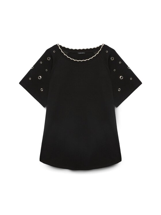 Fiorella Rubino Fiorella Rubino T-Shirt G05BL008942N033 Czarny Regular Fit