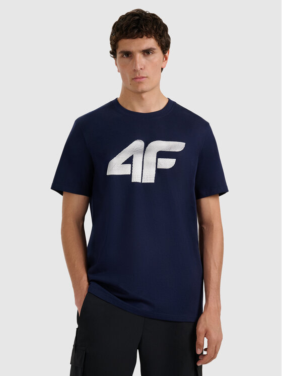 4F 4F T-Shirt NOS Granatowy Regular Fit