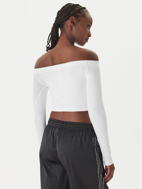 adidas adidas Блуза Essentials KE3153 Бял Slim Fit